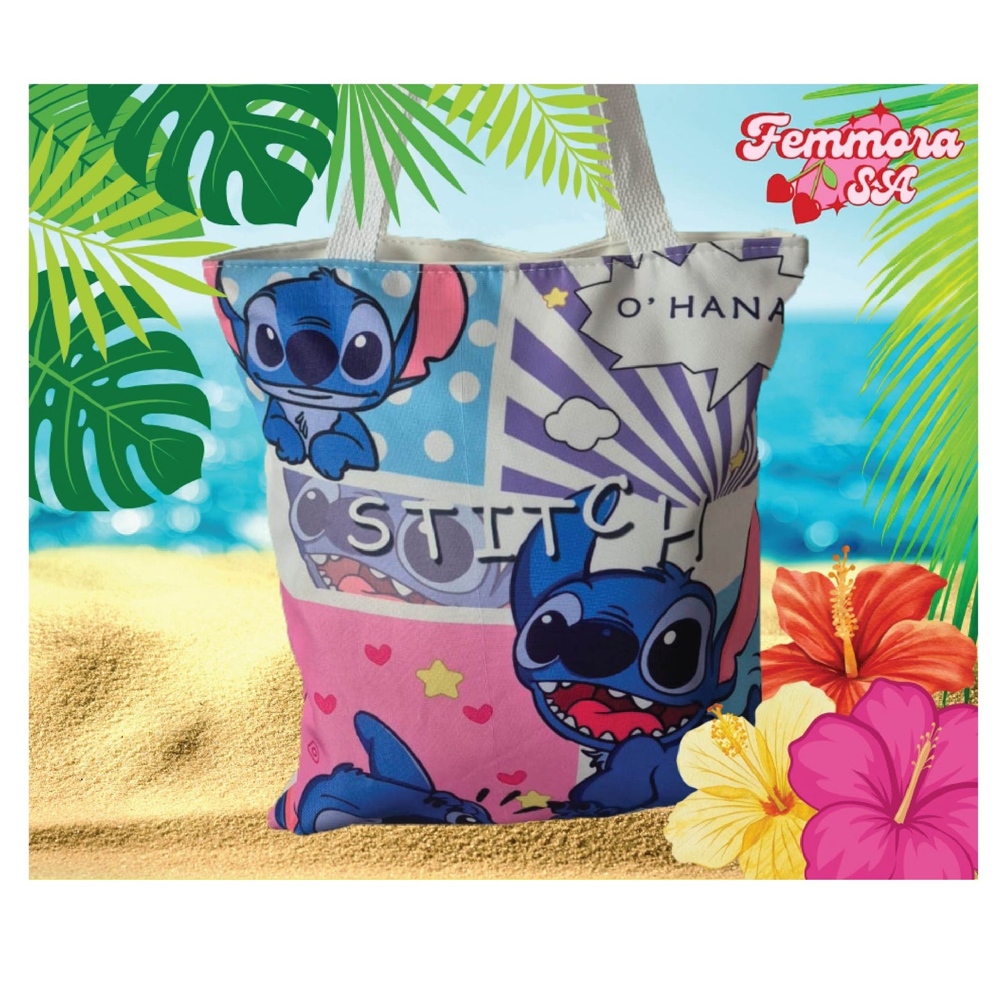 Random Stitch Tote Bag 💕🌺